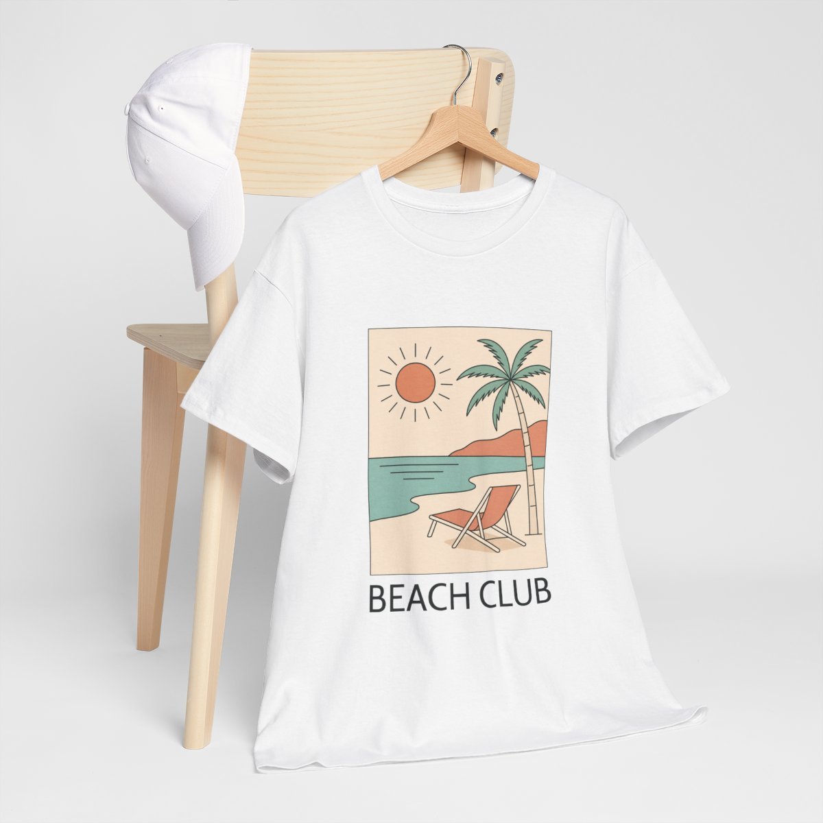 Beach Club T-Shirt Retro Palmboom Sunset Tee