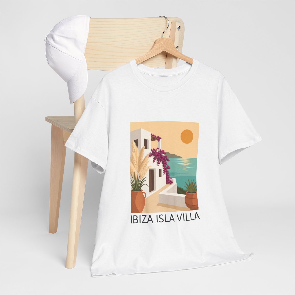 Ibiza Sunset Tee met Retro Strand Graphic T-Shirt