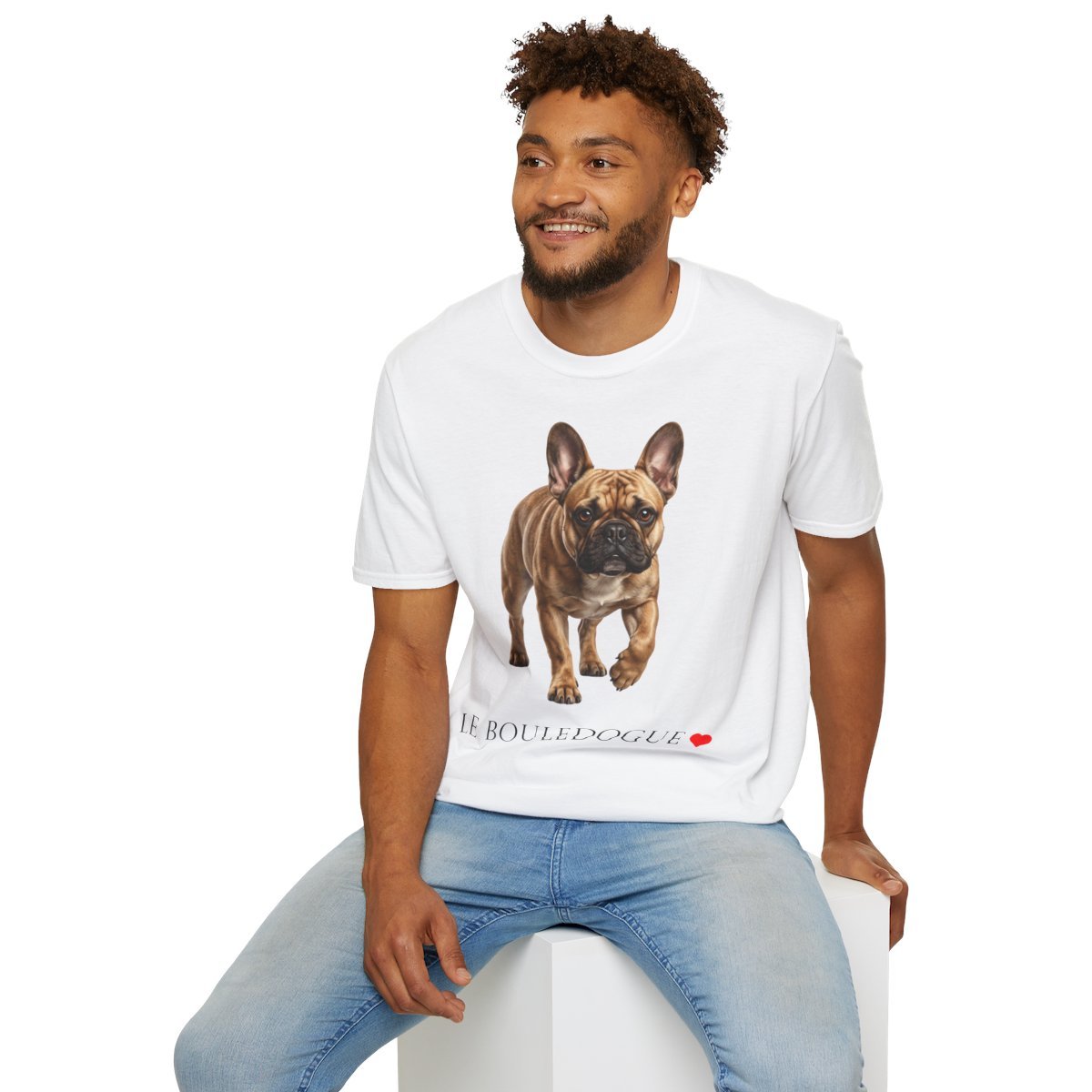 Franse Bulldog (Fawn) Portrait T-Shirt — Le Bouledogue