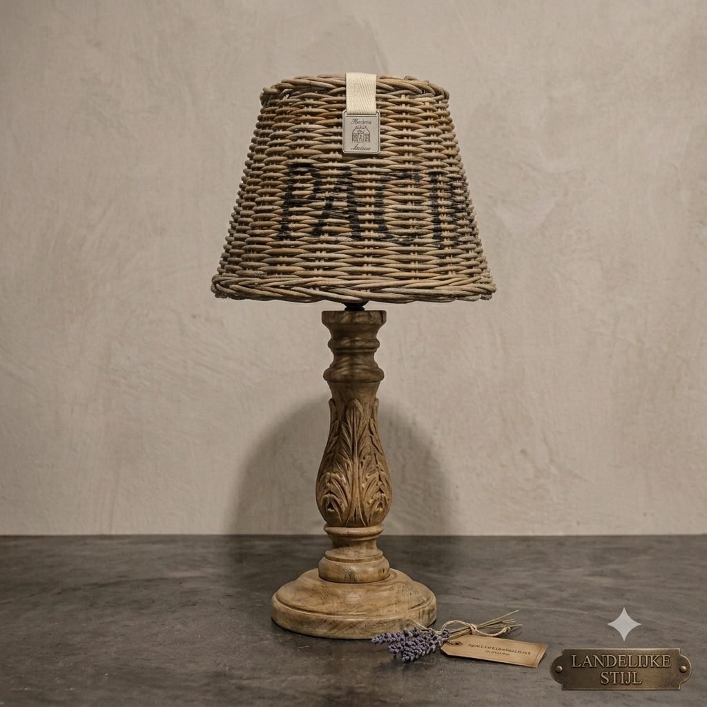 Rattan ‘Pacific’ Lampenkap – Landelijke Rivièra Maison (ca. 26 cm)